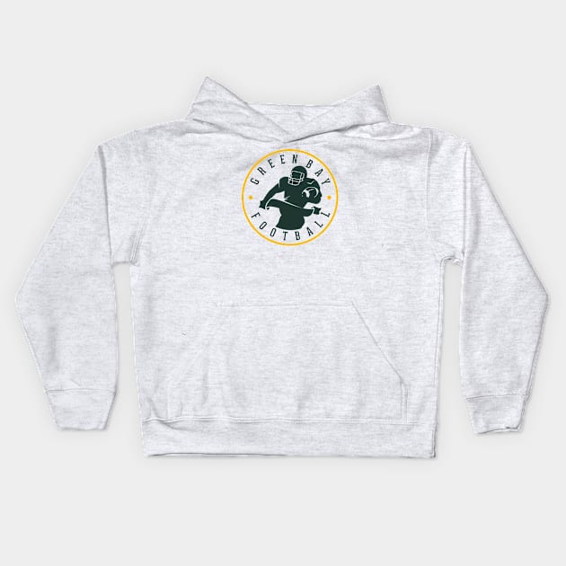 Green Bay Football Team Color Kids Hoodie by Toogoo